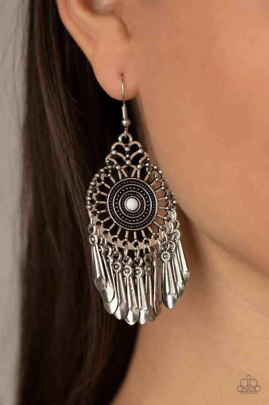 Dream a Little DREAMCATCHER - White Earrings 