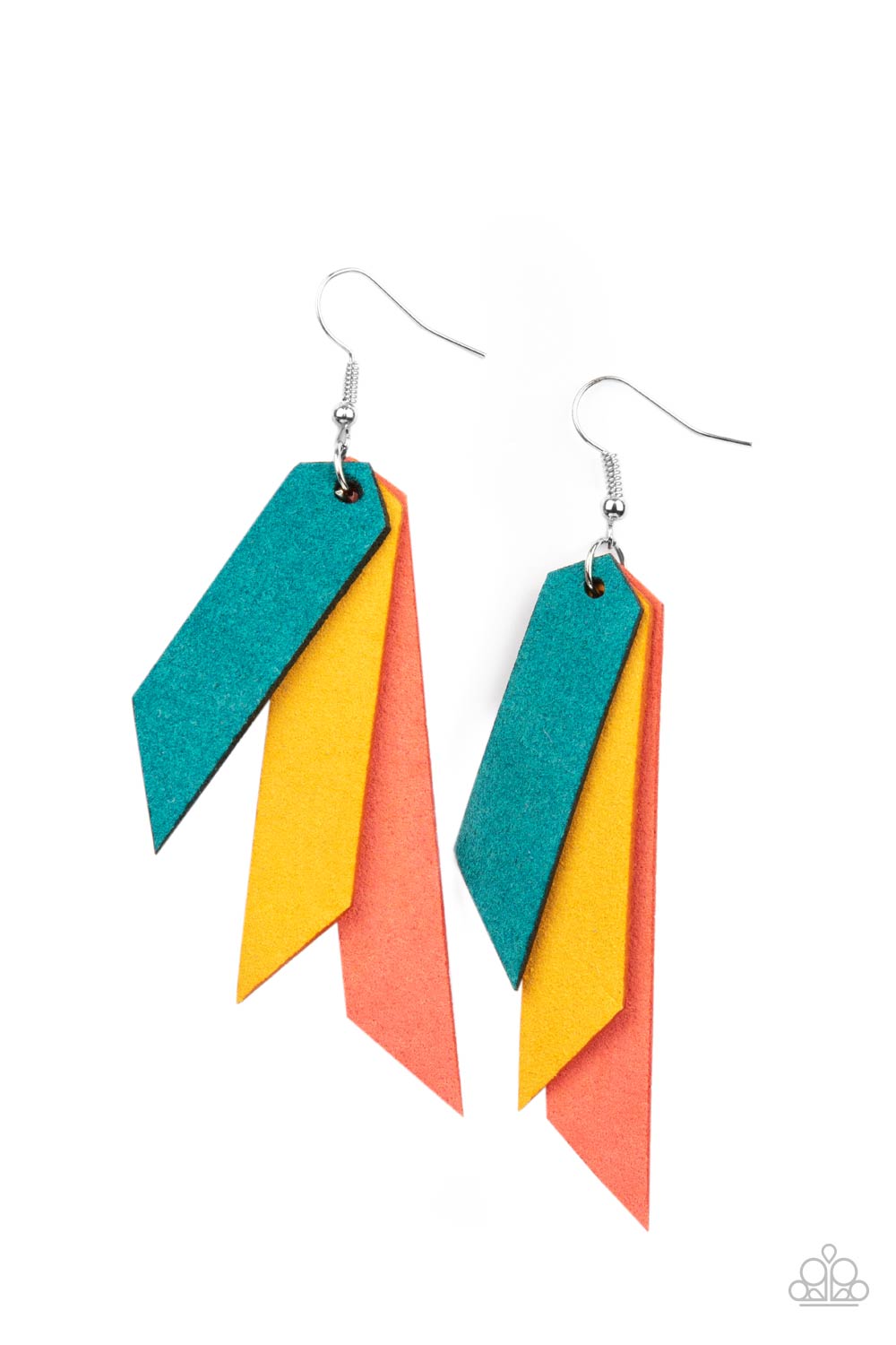 Paparazzi Suede Shade -  Multi Earrings 