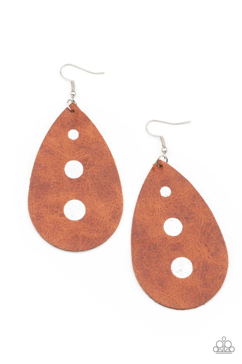 Paparazzi Rustic Torrent - Brown Earrings 