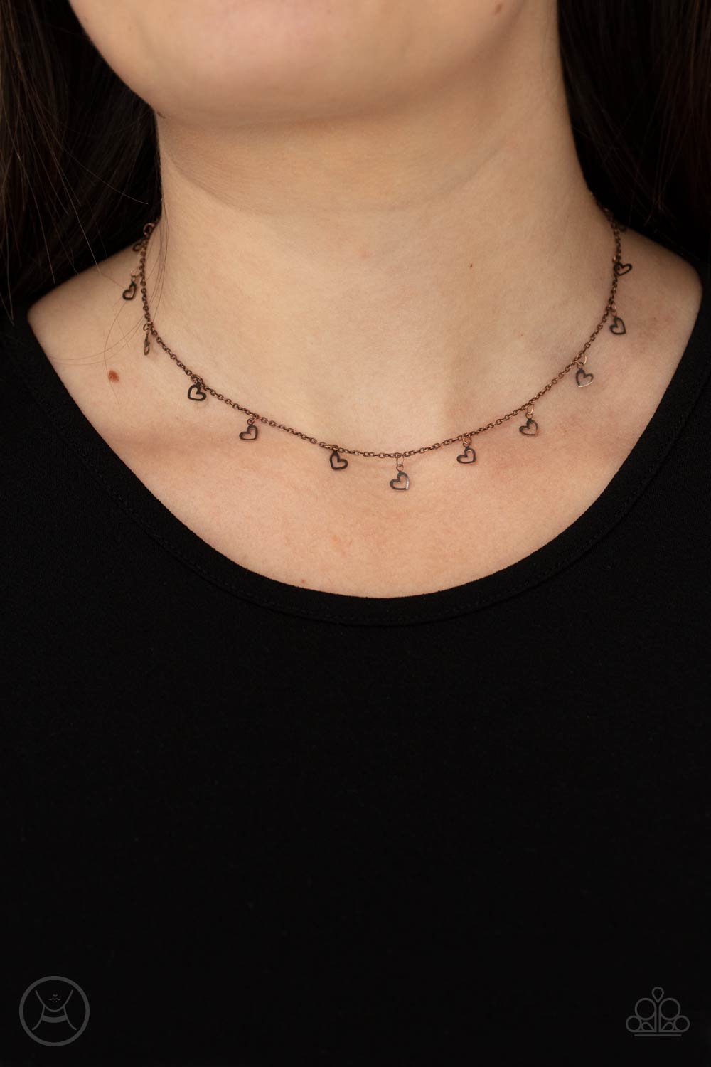 Paparazzi Charismatically Cupid - Copper Choker Necklace 