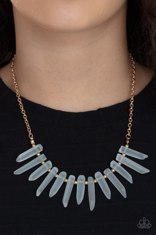 Paparazzi Ice Age Intensity - Gold Necklace 