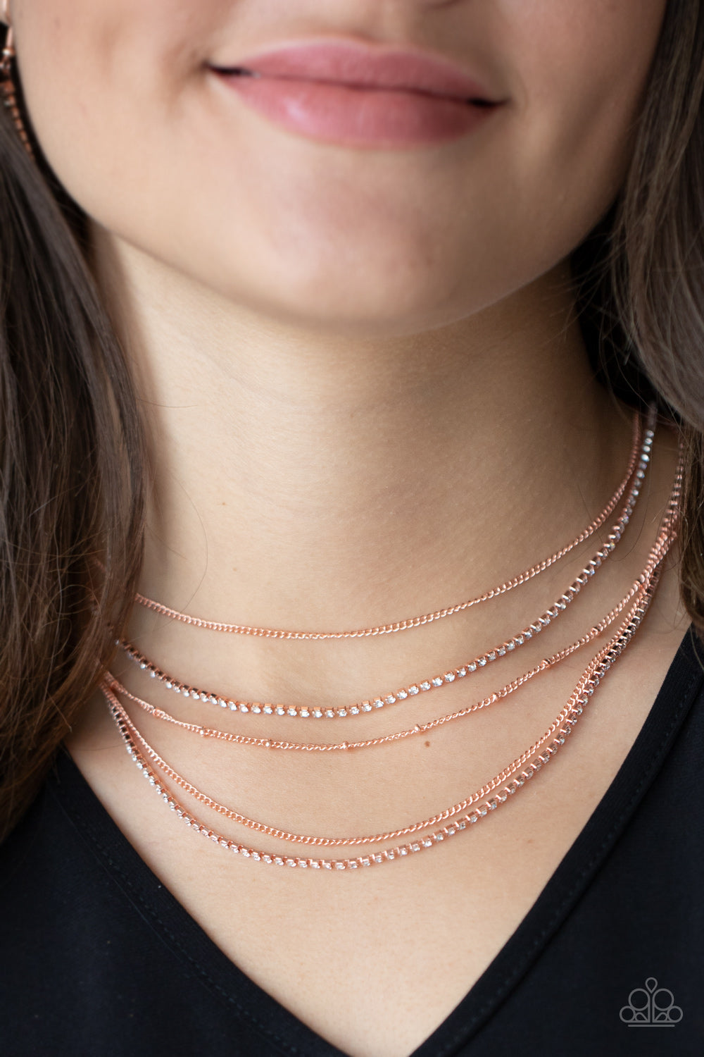 Paparazzi Dangerously Demure - Copper Necklace 