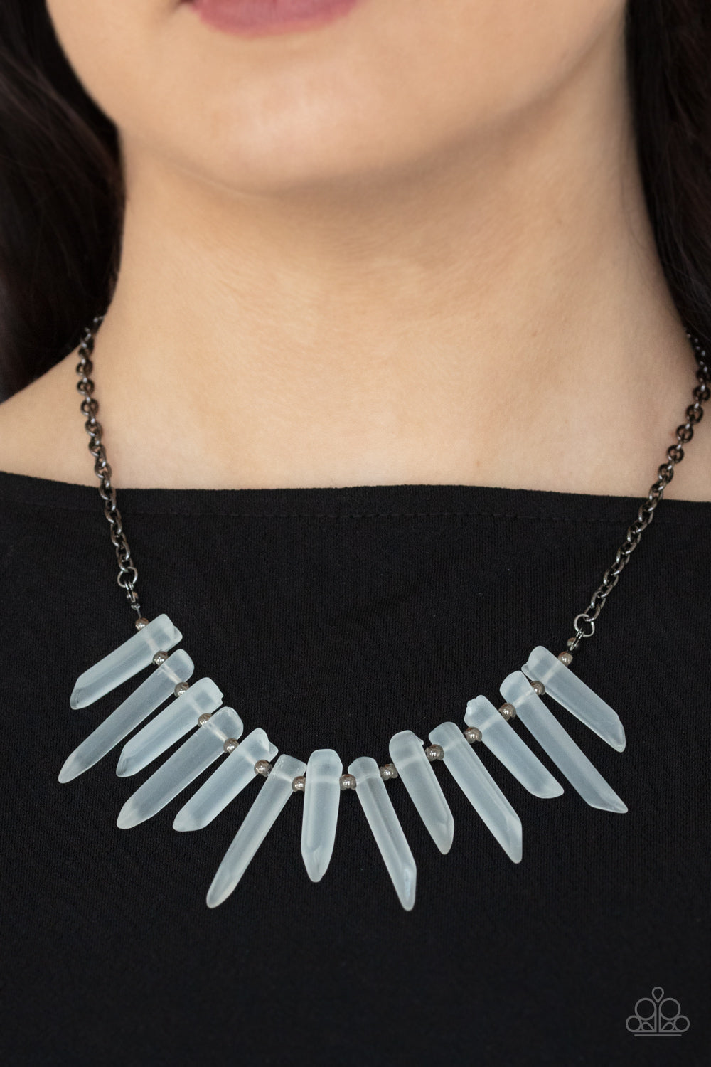 Paparazzi Ice Age Intensity - Black Necklace 