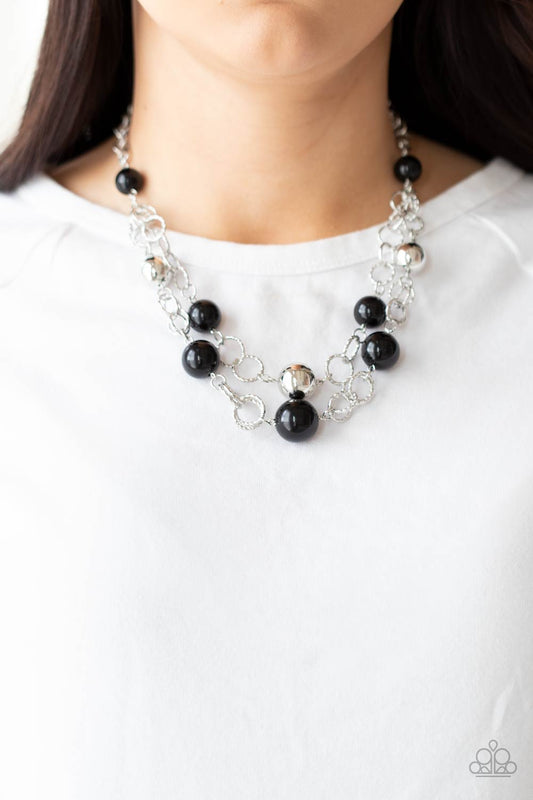 Paparazzi New Age Knockout - Black Necklace 