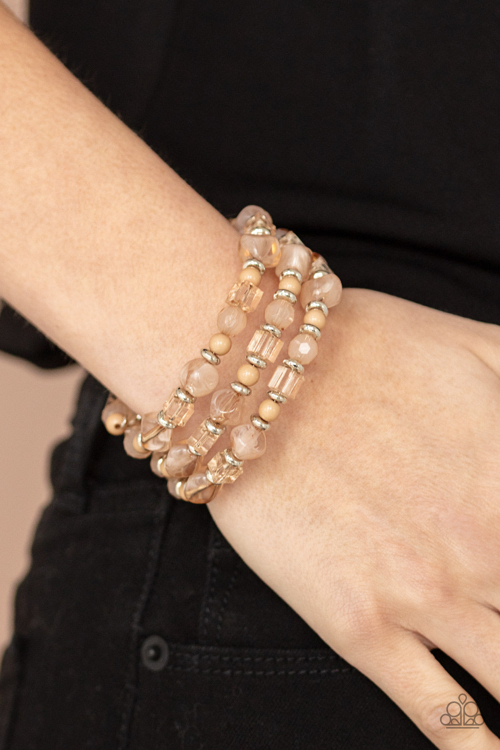 Paparazzi Girly Girl Glimmer - Brown Bracelet 