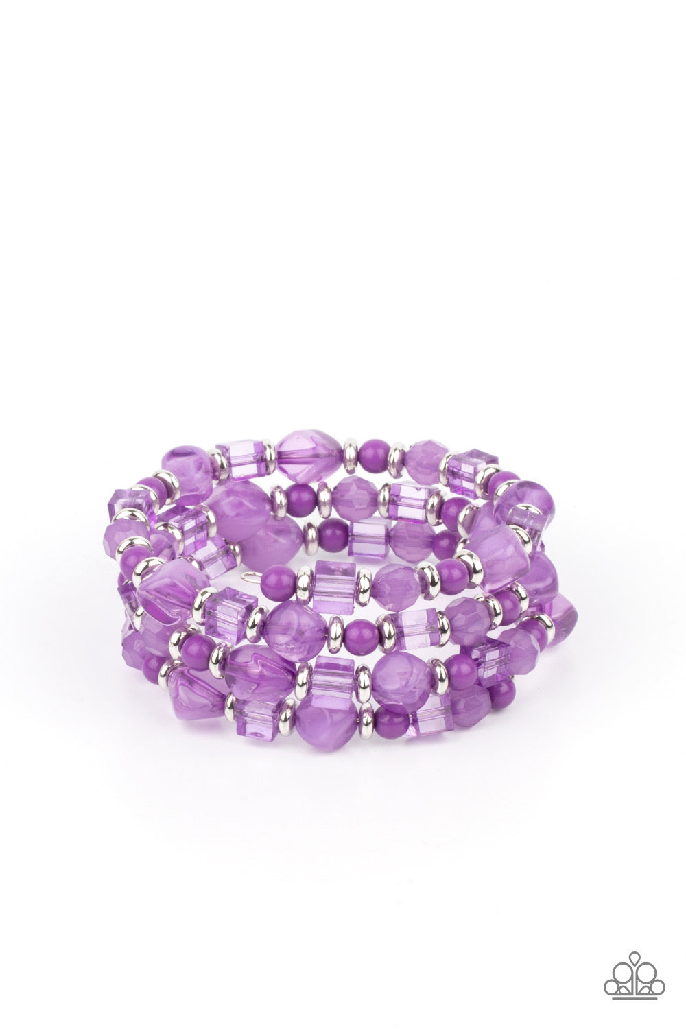 Paparazzi Girly Girl Glimmer - Purple Bracelet 