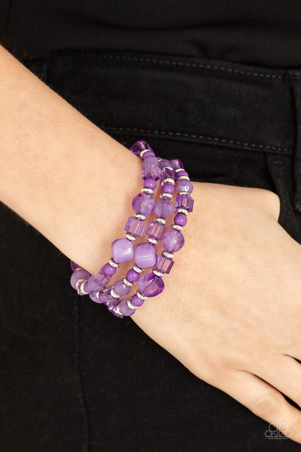 Paparazzi Girly Girl Glimmer - Purple Bracelet 