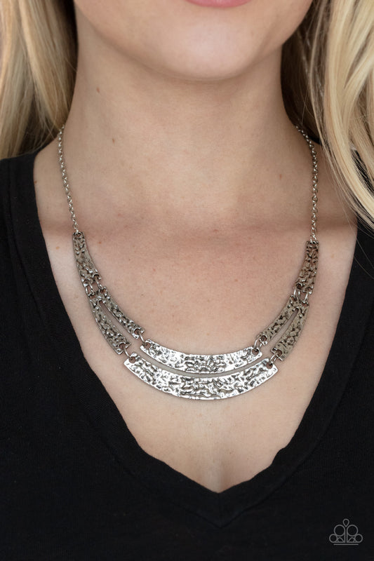 Paparazzi Stick To The ARTIFACTS - Silver Necklace 