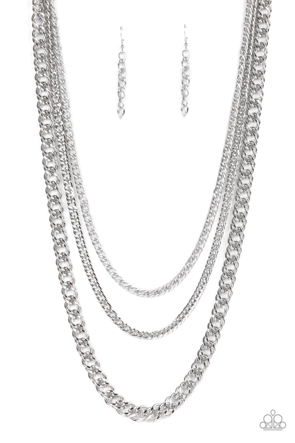 Paparazzi Chain of Champions - Silver Necklace 