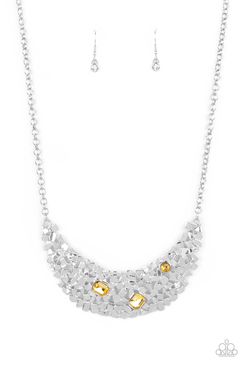 Paparazzi Fabulously Fragmented - Yellow Necklace 