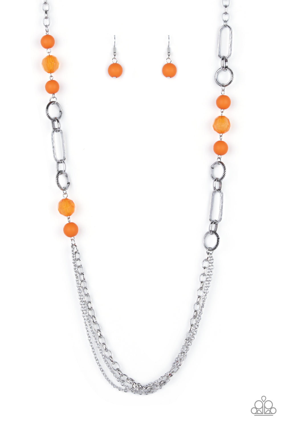 Paparazzi POP-ular Opinion - Orange Necklace 