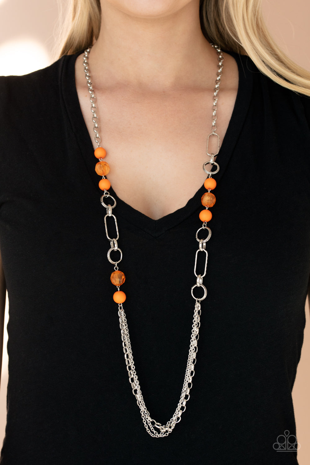 Paparazzi POP-ular Opinion - Orange Necklace 