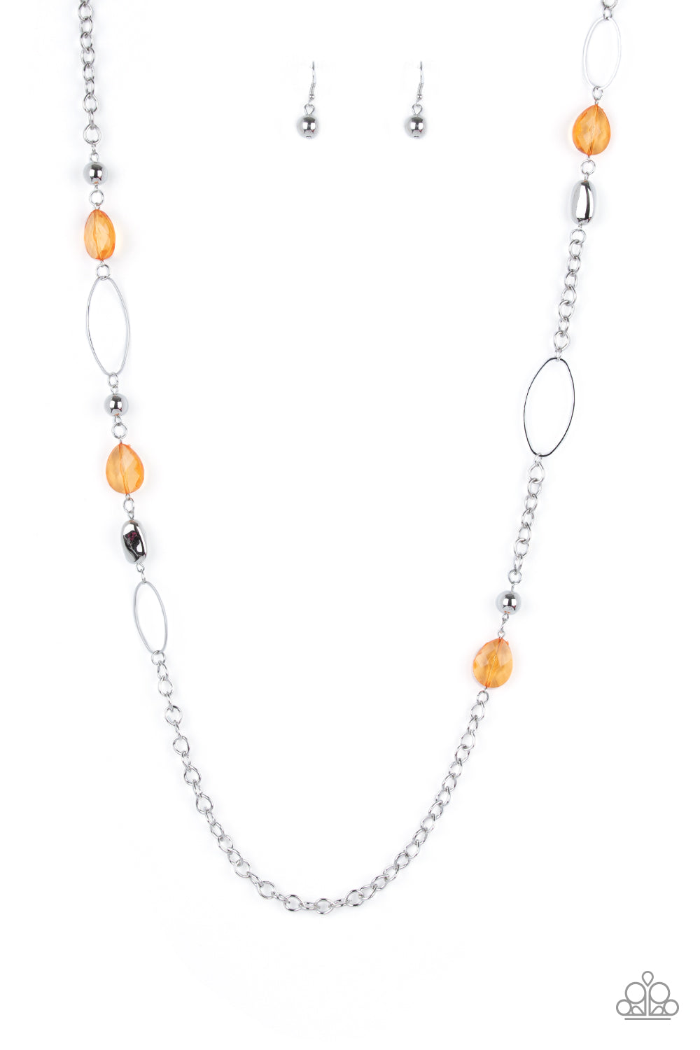 Paparazzi SHEER As Fate - Orange Necklace