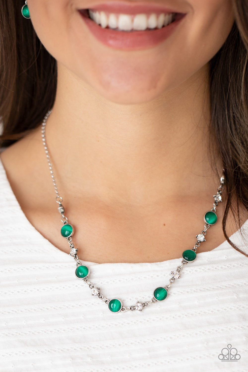 Paparazzi Inner Illumination - Green Necklace 