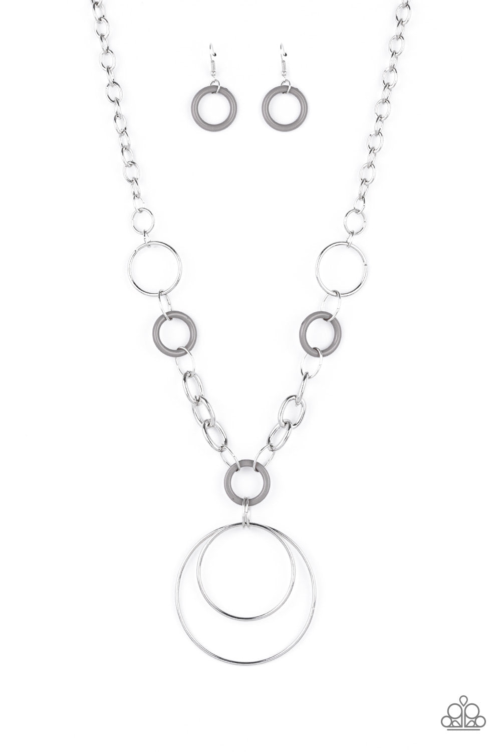 Paparazzi HOOP du Jour - Silver Necklace 