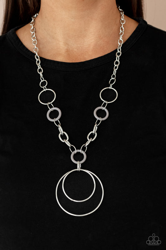 Paparazzi HOOP du Jour - Silver Necklace 