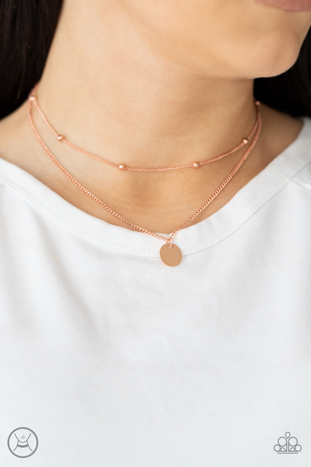 Paparazzi Modestly Minimalist - Copper Choker 