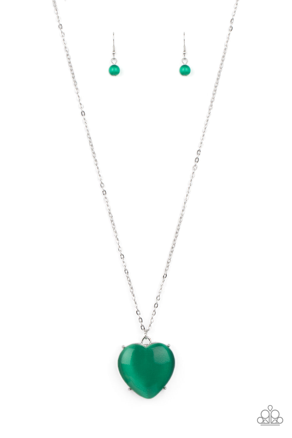 Paparazzi Warmhearted Glow - Green Necklace 