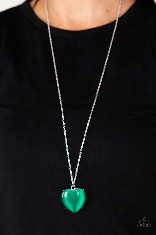 Paparazzi Warmhearted Glow - Green Necklace 