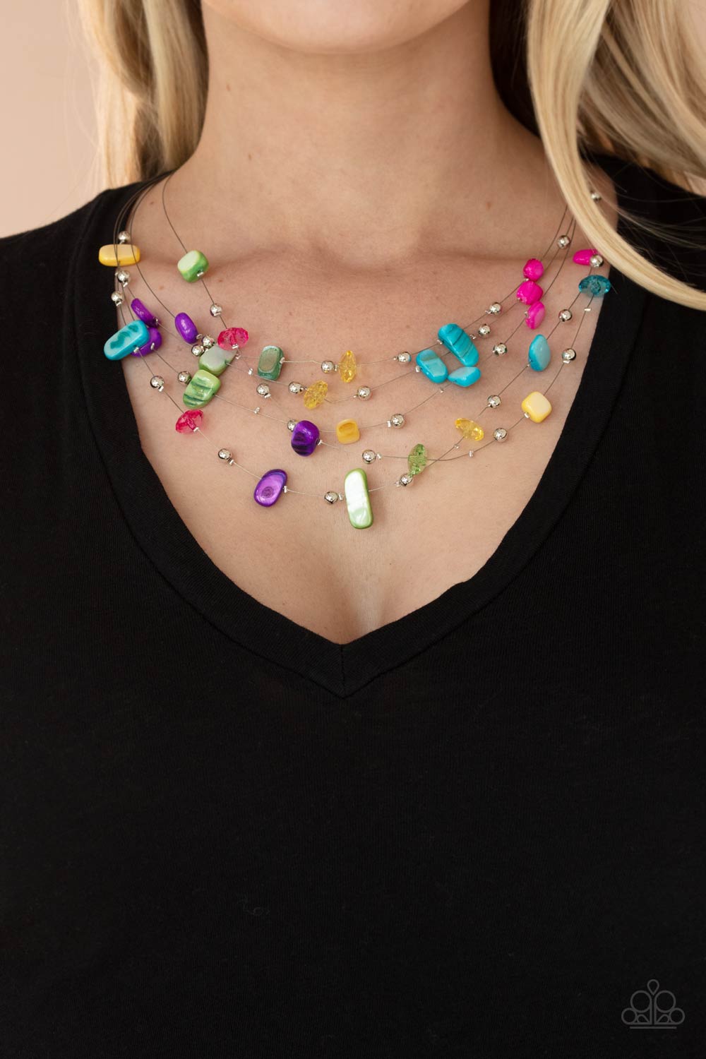 Paparazzi Prismatic Pebbles - Multi Necklace 