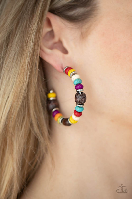 Paparazzi Definitely Down-To-Earth - Multi Earrings 