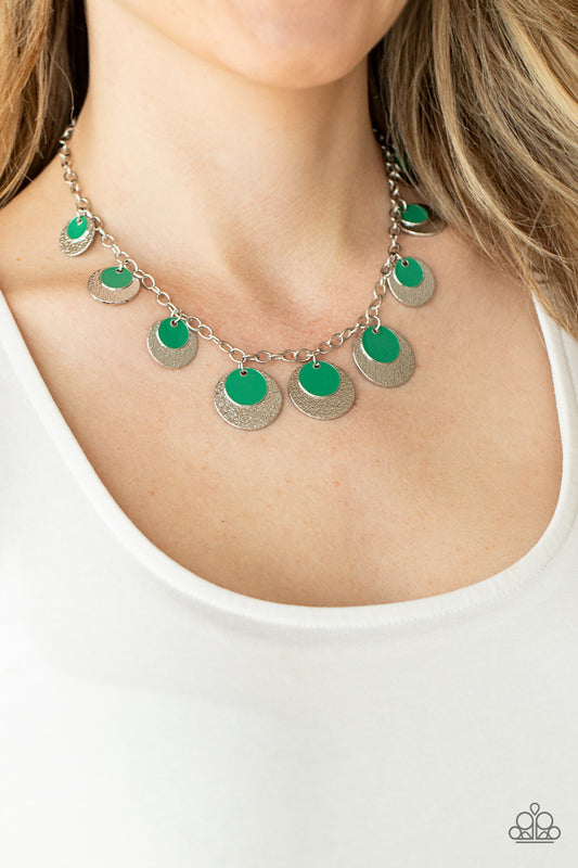 Paparazzi The Cosmos Are Calling - Green Necklace 