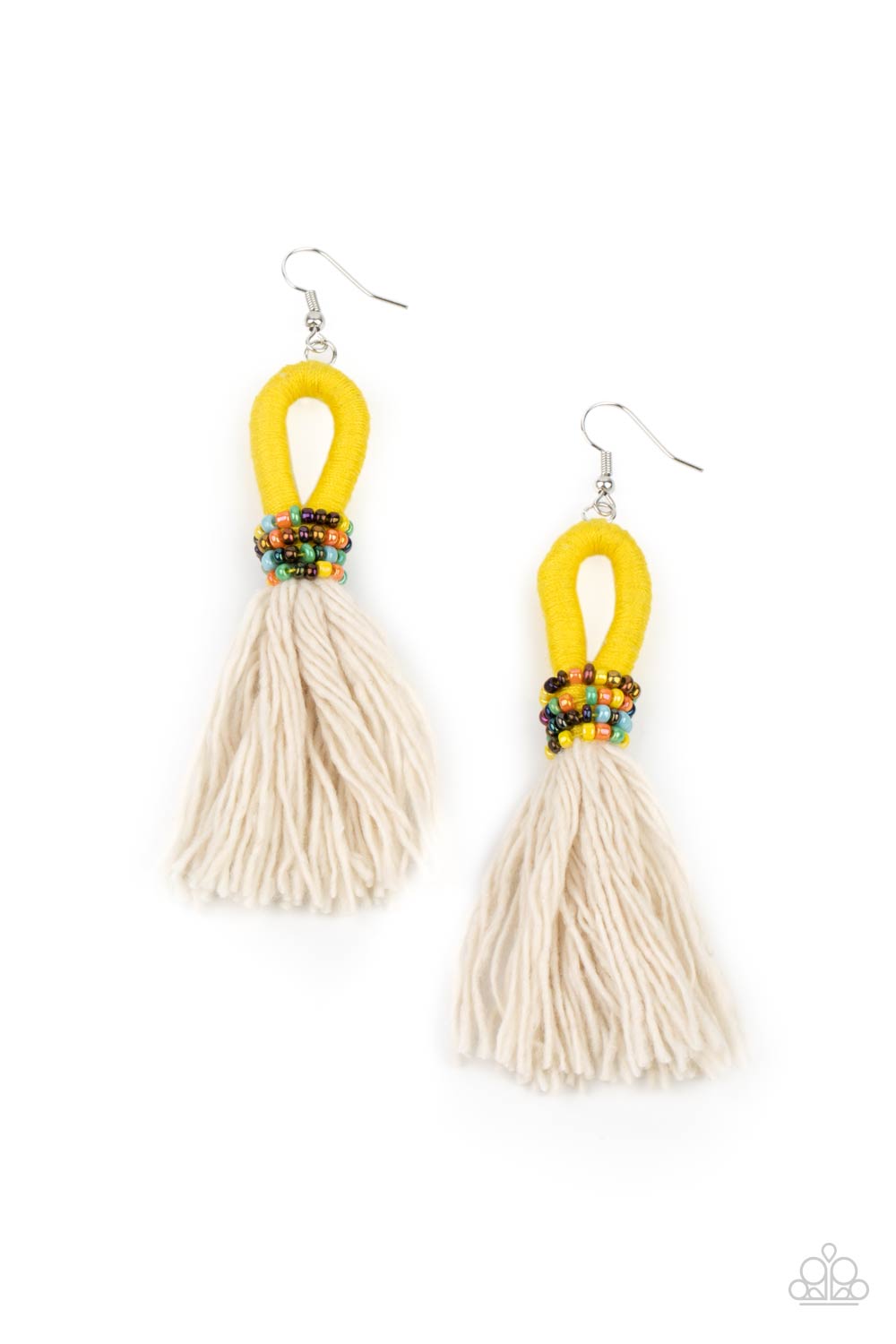 Paparazzi The Dustup - Yellow Earrings 