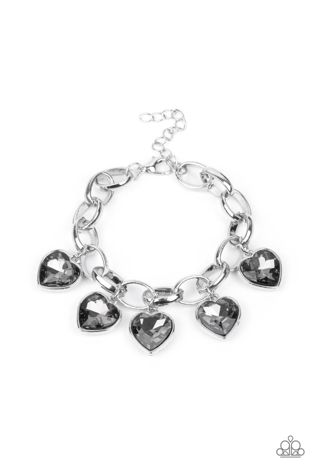 Paparazzi Candy Heart Charmer - Silver Bracelet 