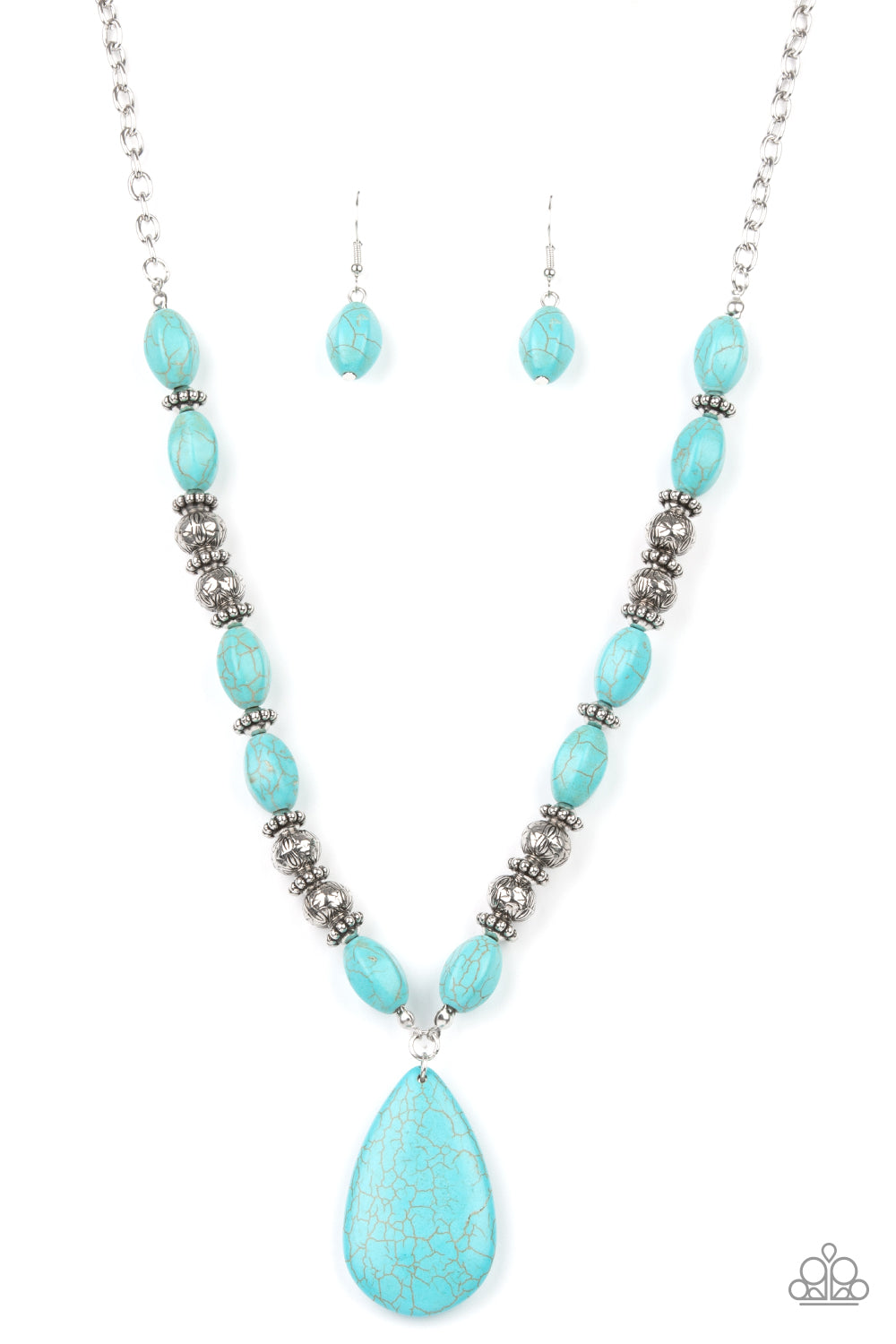 Paparazzi Blazing Saddles - Blue Necklace 