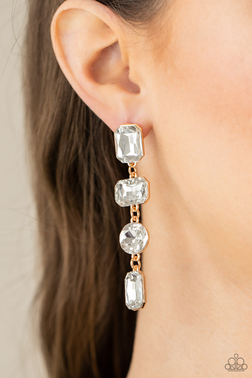 Paparazzi Cosmic Heiress - Gold Post Earrings 