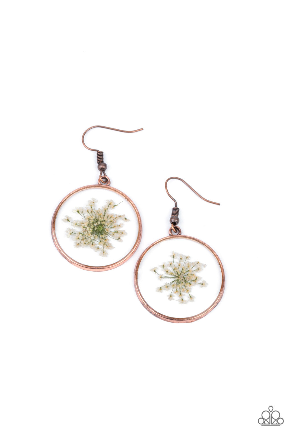 Paparazzi Happily Ever Eden - Copper Earrings 