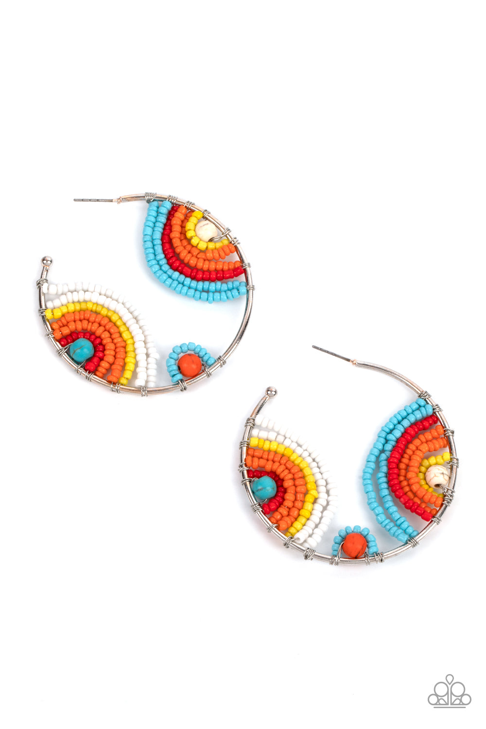 Paparazzi Rainbow Horizons - Multi Hoop Earrings 