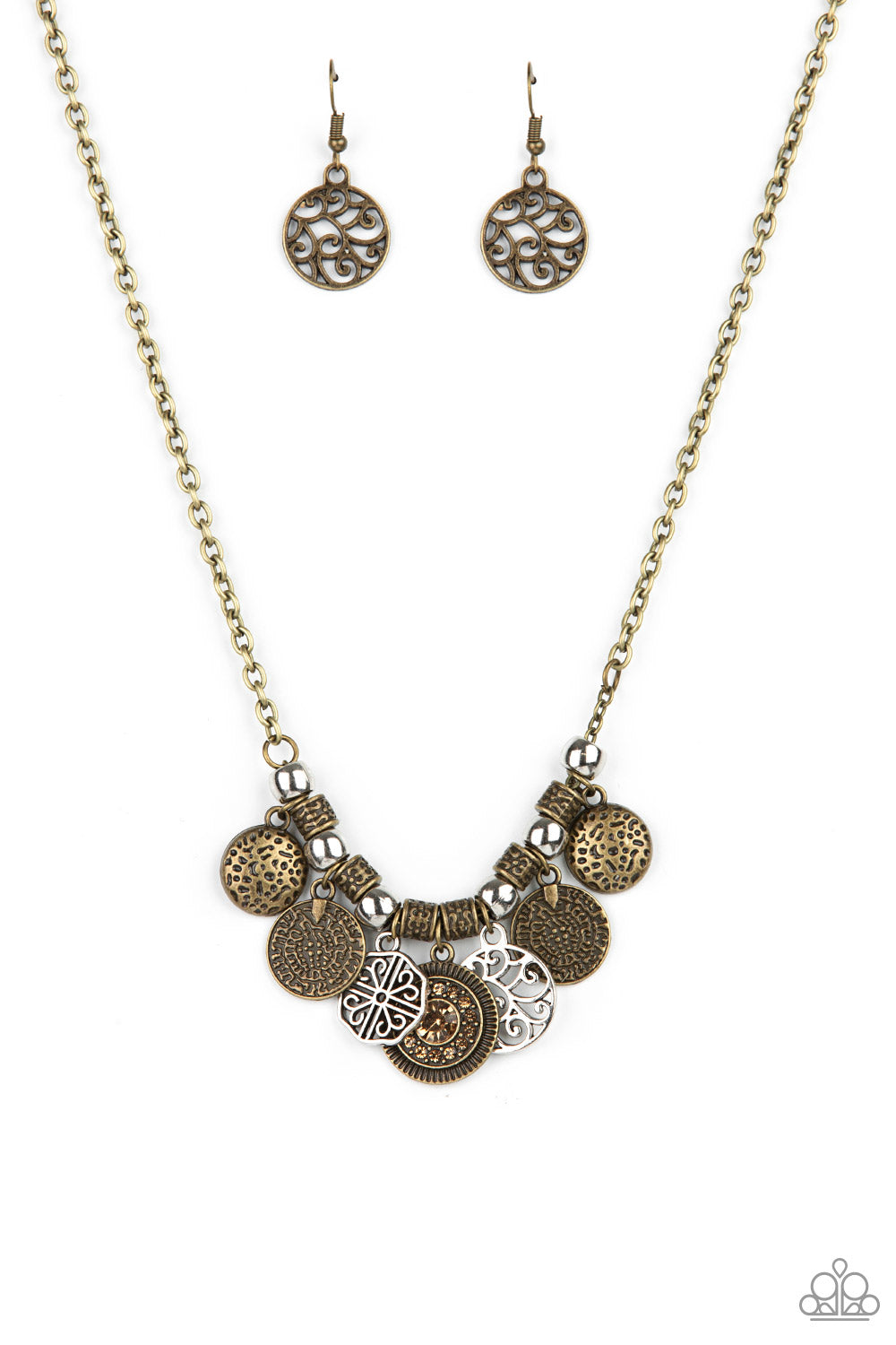 Paparazzi To Coin A Phrase - Brass Necklace 