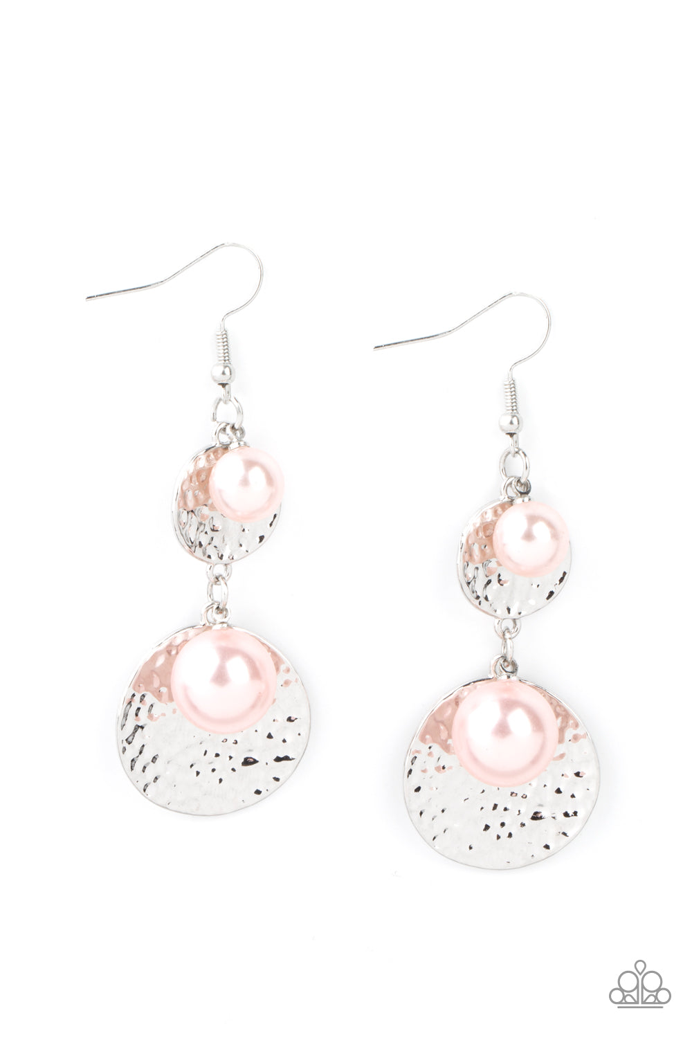 Paparazzi Pearl Dive - Pink Earrings 