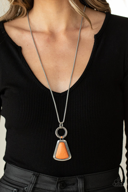 Stone Prairies - Orange Necklace 