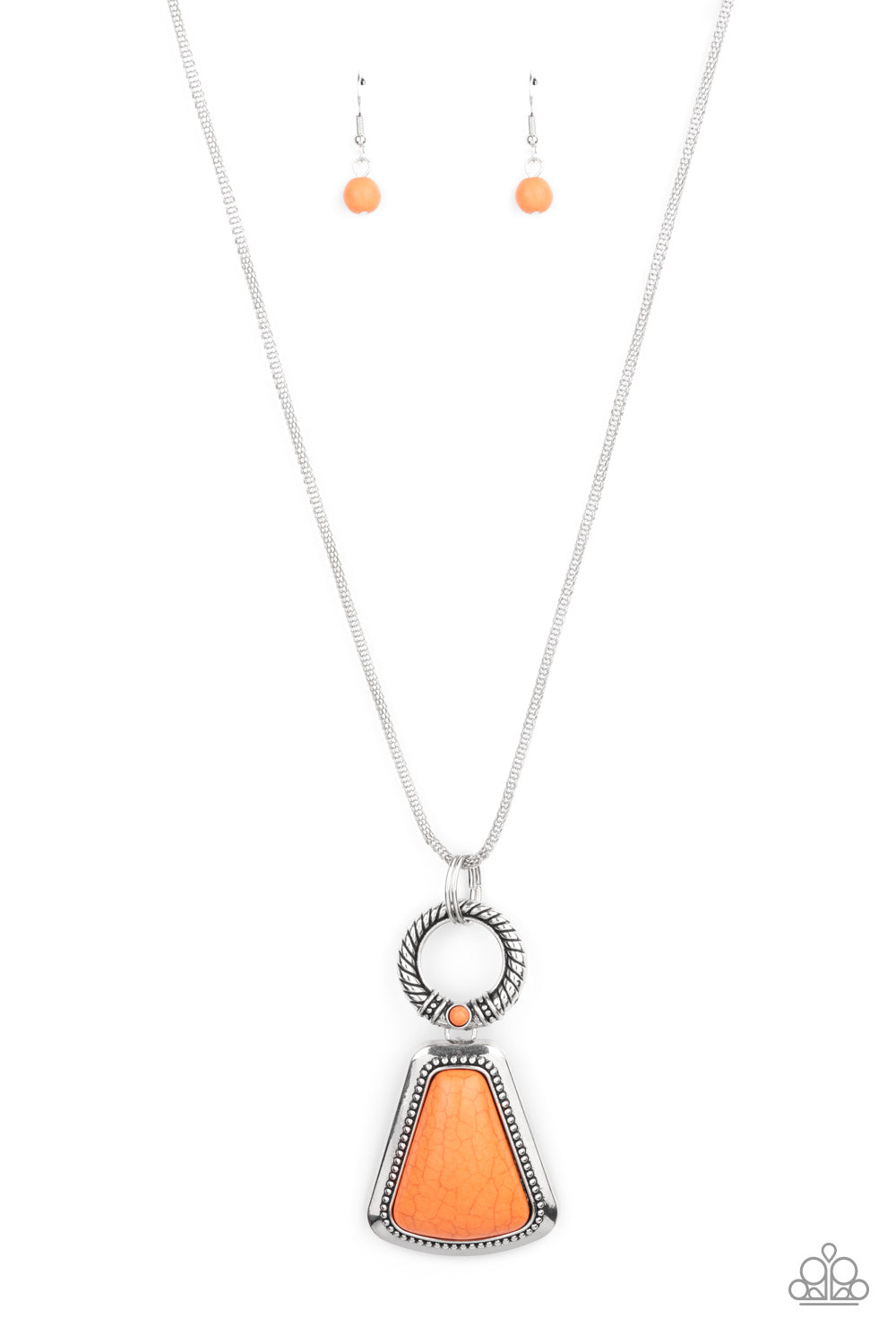 Stone Prairies - Orange Necklace 