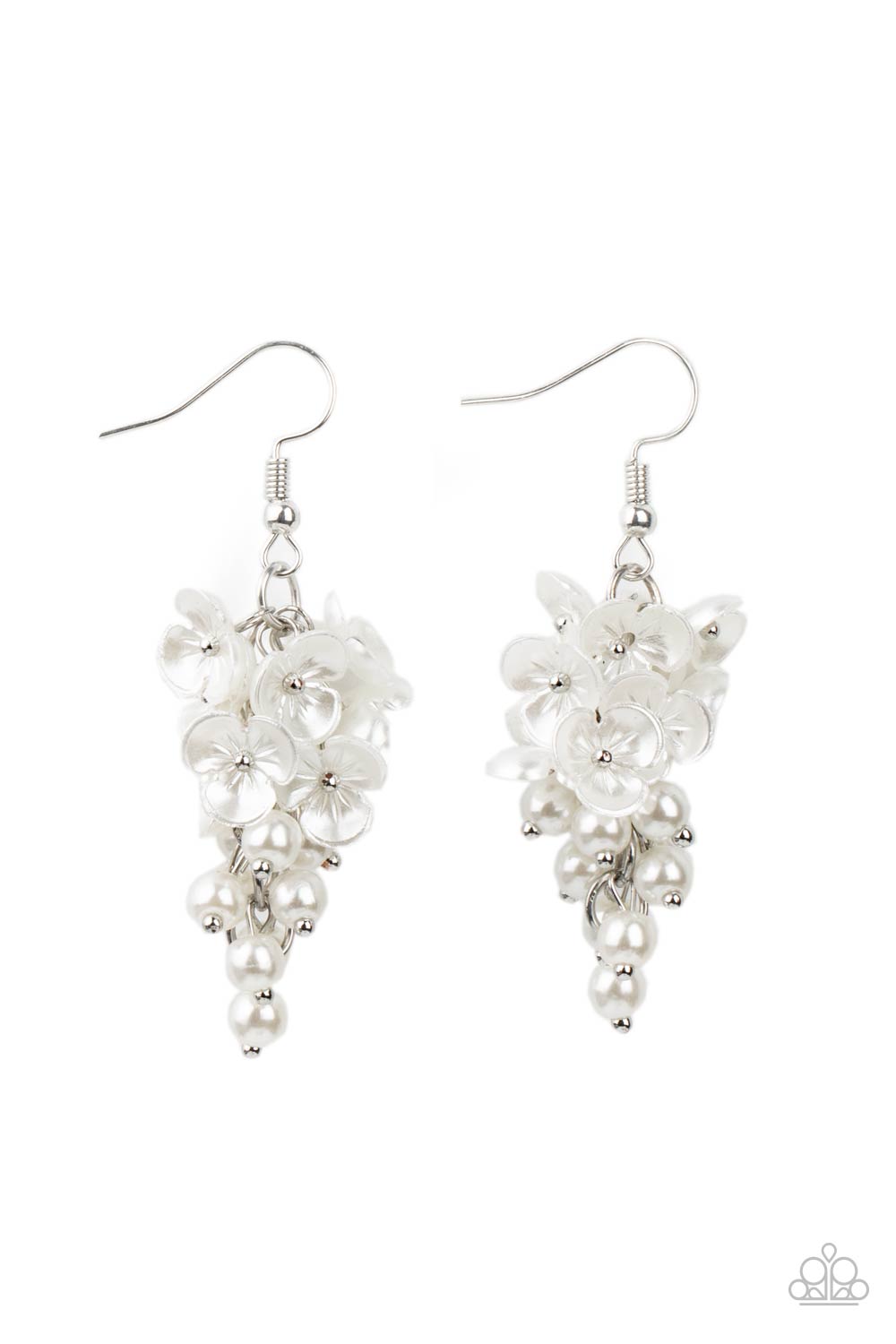 Bountiful Bouquets - White Earrings 