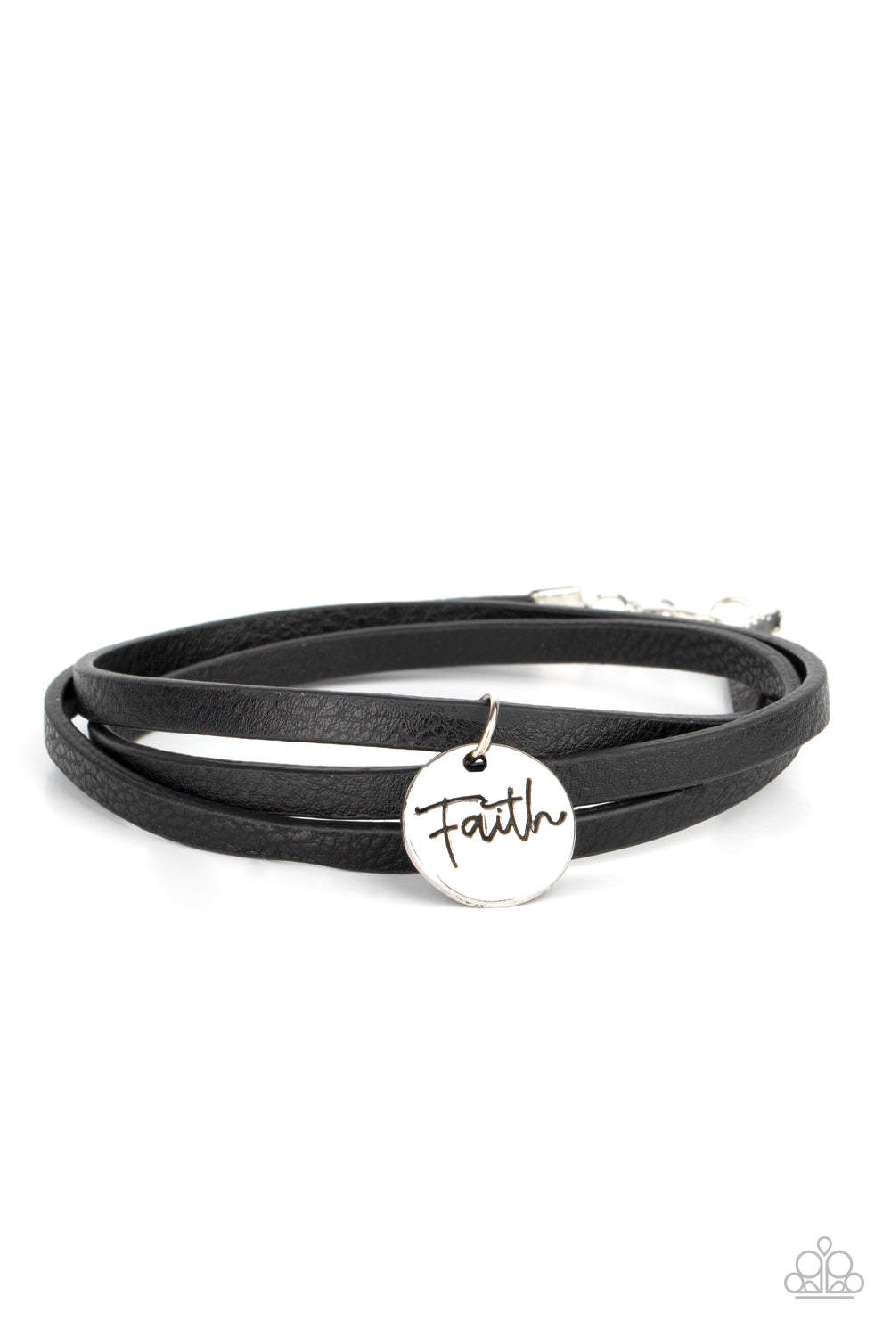 Paparazzi Wonderfully Worded - Black Bracelet 