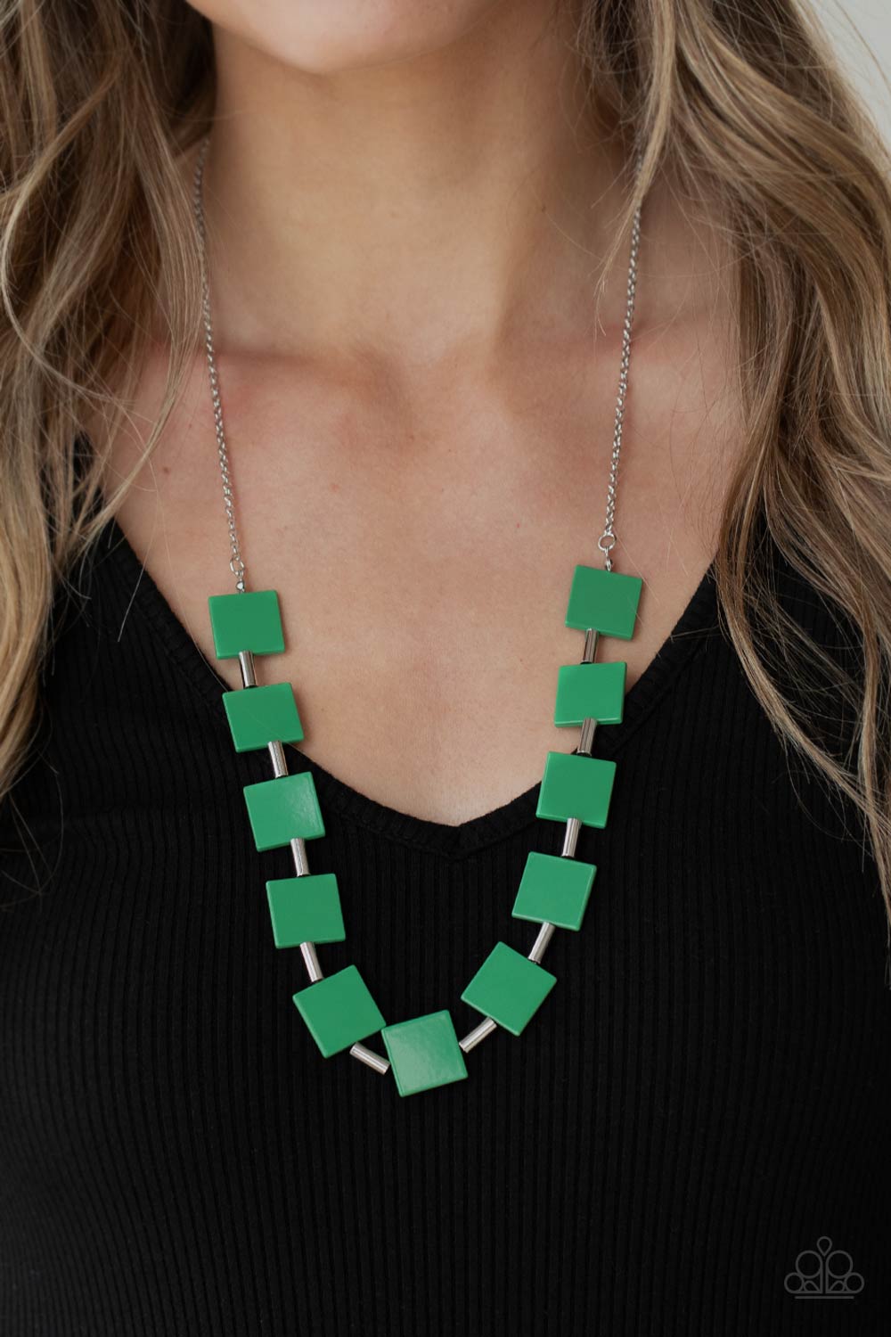 Paparazzi Hello, Material Girl - Green Necklace 