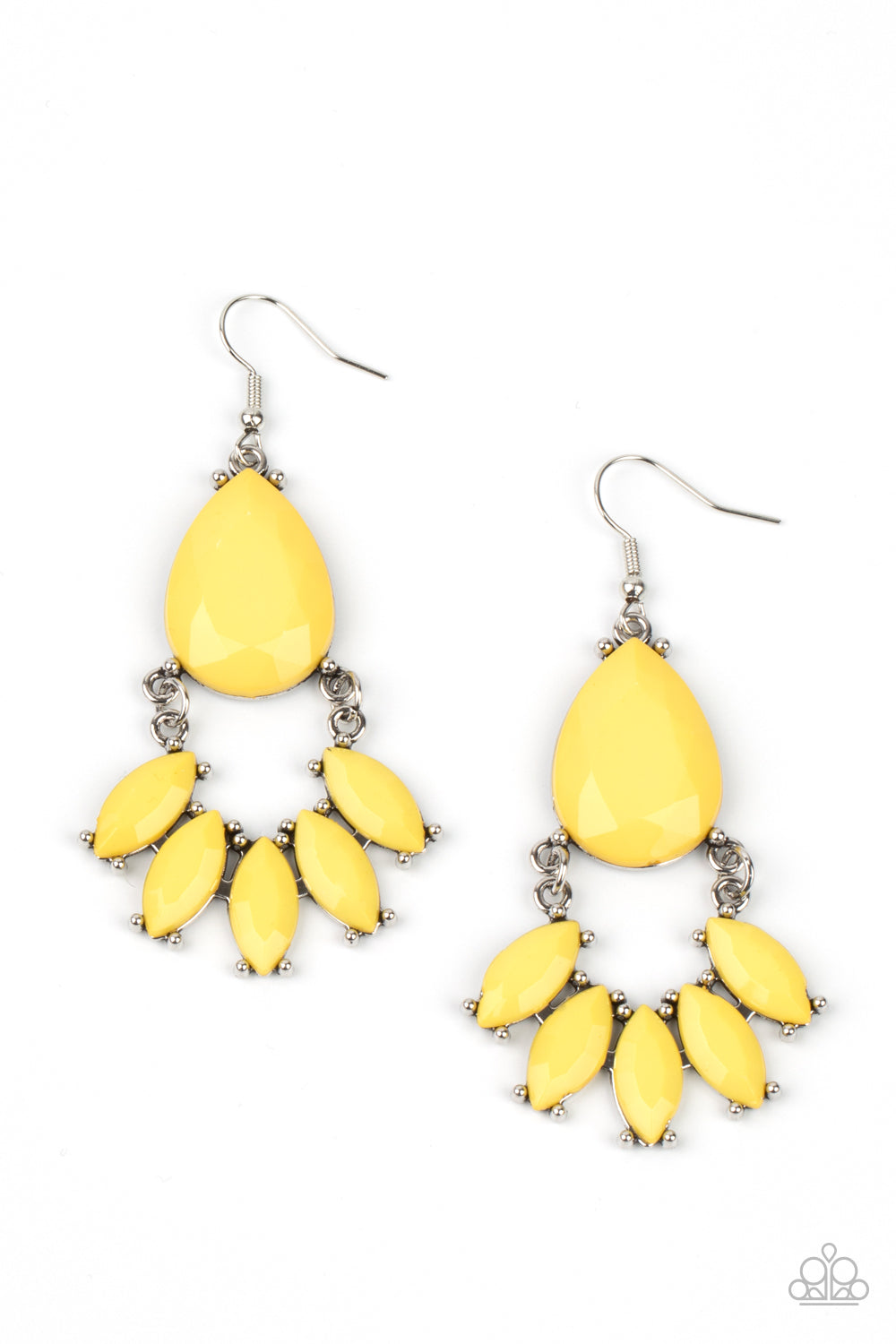 Paparazzi POWERHOUSE Call - Yellow Earrings 