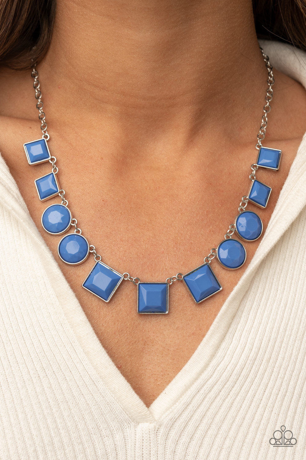 Paparazzi Tic Tac TREND - Blue Necklace