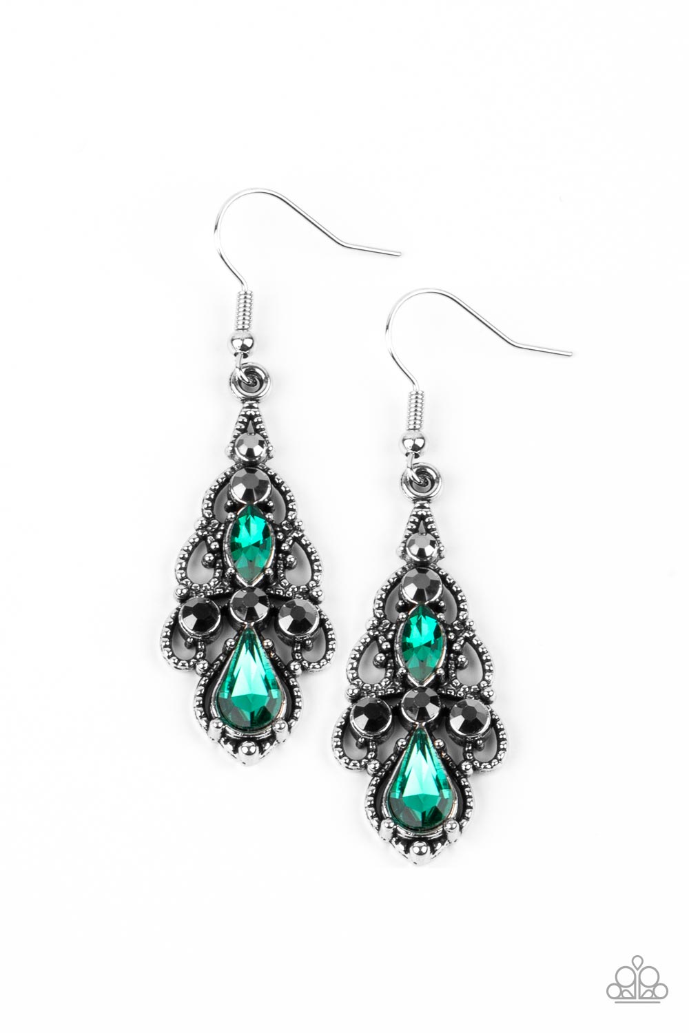 Urban Radiance - Green Earrings 