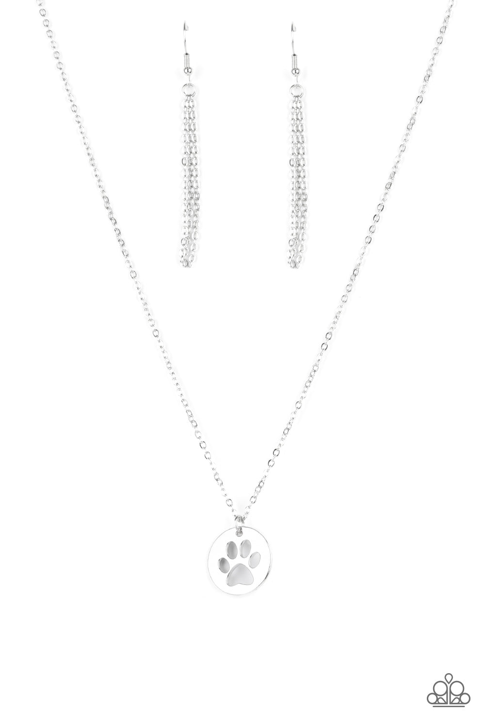 Paparazzi Think PAW-sitive - Silver Necklace 