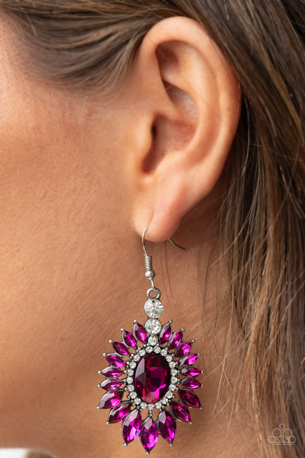 Big Time Twinkle - Pink Earrings 