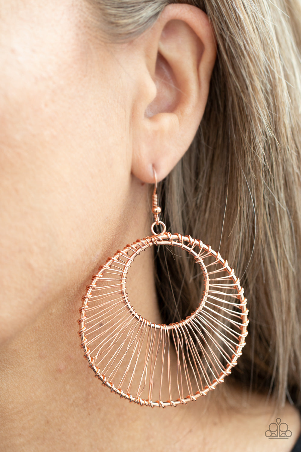 Paparazzi Artisan Applique - Copper Earrings 