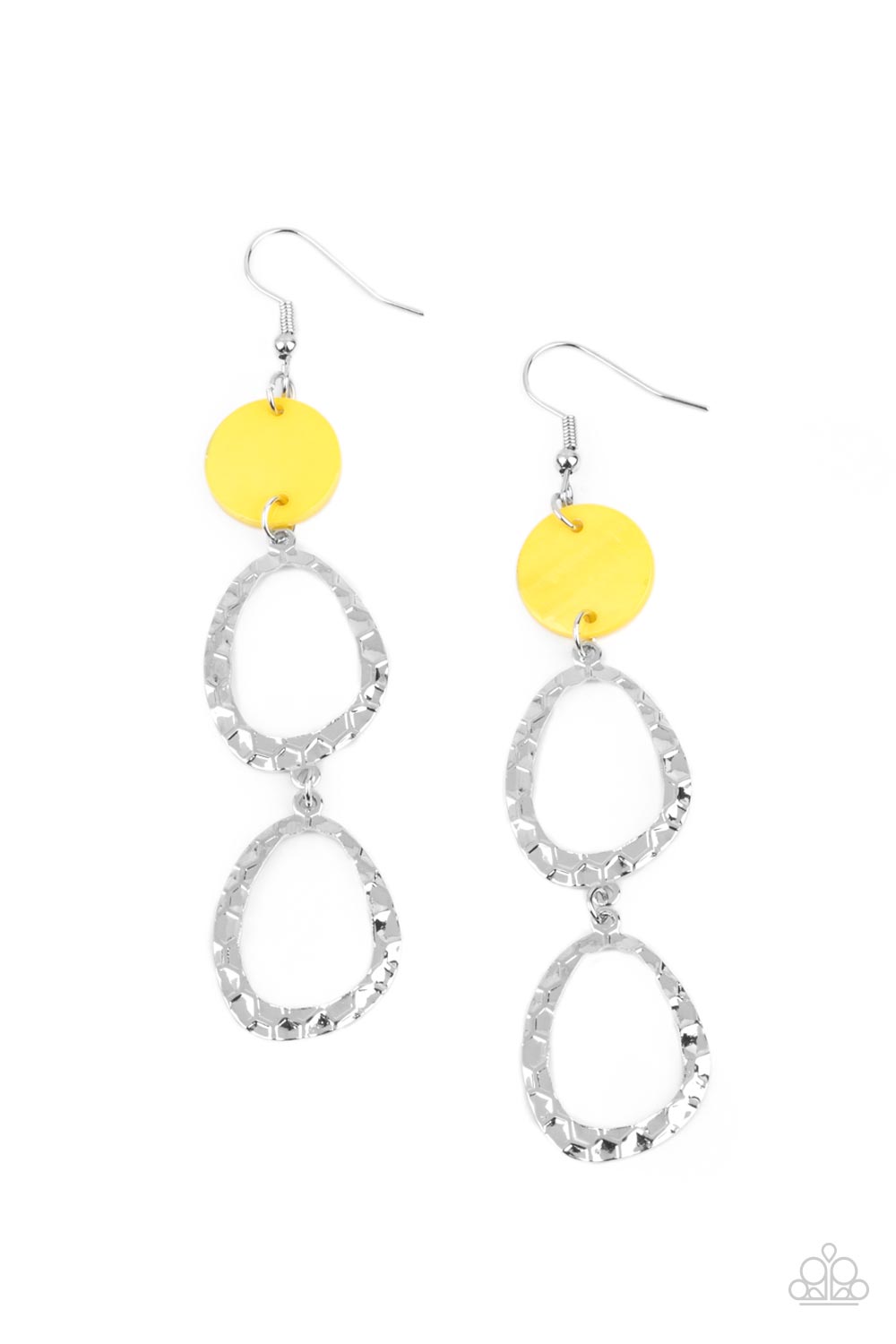 Paparazzi Surfside Shimmer - Yellow Earrings 