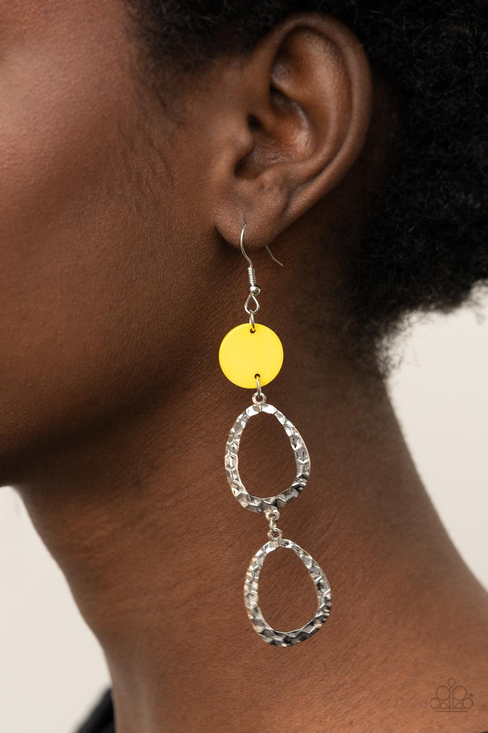 Paparazzi Surfside Shimmer - Yellow Earrings 