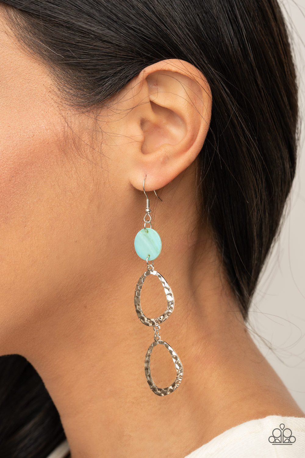 Paparazzi Surfside Shimmer - Blue Earrings 