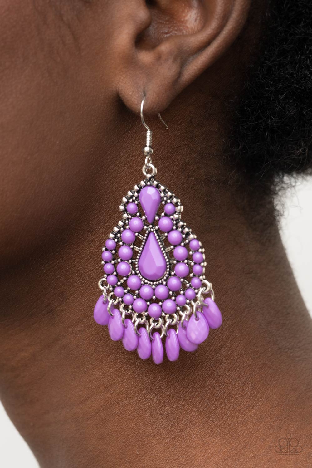 Paparazzi Persian Posh - Purple Earrings 