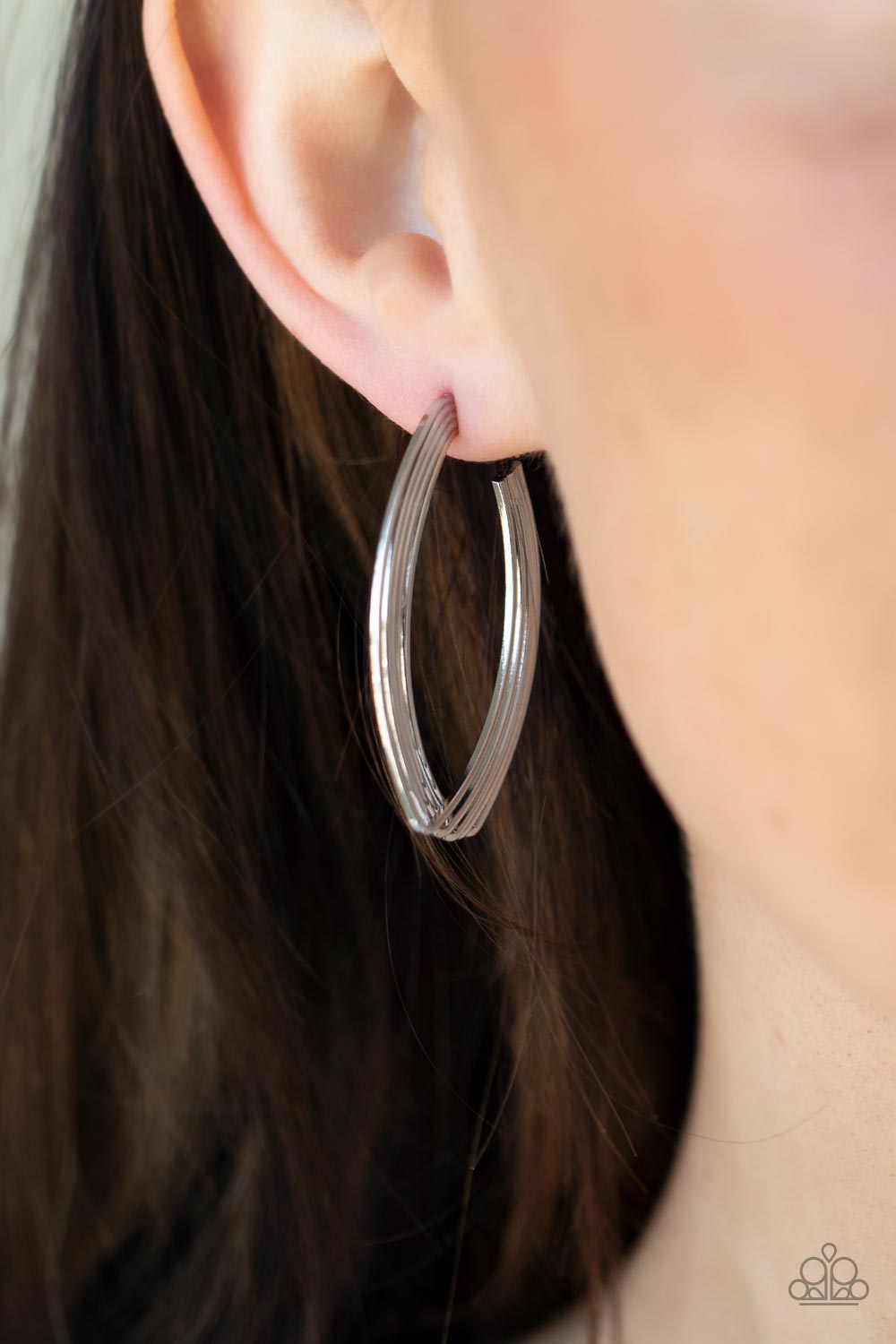 Industrial Illusion - Silver Earring